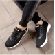 Men's Casual Mesh Lace-ups Casual Shoes (Black)