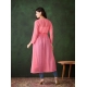 Women's Chiffon Self Design Long Sleeves Shrug (Pink)