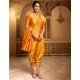 Women's Silk Blend Zari Weaving Saree With Unstitched Blouse 5.5Mtr (Mustard)