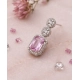 Women's Brass Silver Plated Drop Earrings (Pink) Women's Brass Silver Plated Drop Earrings (Pink)