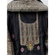 Women's Banarasi Silk Printed Unstitched Salwar Suit Material With Dupatta (Black, 3Mtrs)