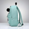 Unisex PU Leather Solid Medium Zipper Backpack (Green) Unisex PU Leather Solid Medium Zipper Backpack (Green)