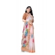 Women's Georgette Floral Printed Saree With Unstitched Blouse 5.5Mtr (Orange)