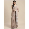 Women's Linen Cotton Printed Saree With Unstitched Blouse 5.5Mtr (Beige) Women's Linen Cotton Printed Saree With Unstitched Blouse 5.5Mtr (Beige)