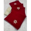 Women's Chiffon Butti Dotted Saree With Unstitched Blouse 5.5Mtr (Red) Women's Chiffon Butti Dotted Saree With Unstitched Blouse 5.5Mtr (Red)
