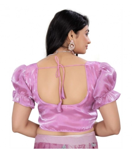 Women's Jimmy Solid Designer Neck Elastic Sleeve Readymade Blouse (Light Pink 38 , Alterable up to 42)-PID65830 Women's Jimmy Solid Designer Neck Elastic Sleeve Readymade Blouse (Light Pink 38 , Alterable up to 42)-PID65830
