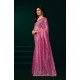 Women's Net Sequence Saree With Unstitched Blouse 5.5Mtr (Light Pink)