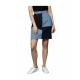 Women's Denim Brick Style Buttoned Skirt (Blue) Women's Denim Brick Style Buttoned Skirt (Blue)