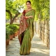 Women's Silk Blend Woven Zari Work Saree With Unstitched Blouse 5.5Mtr (Light Green)