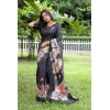 Women's Faux_Tussar Floral Saree With Unstitched Blouse 5.5Mtr (Black) Women's Faux_Tussar Floral Saree With Unstitched Blouse 5.5Mtr (Black)