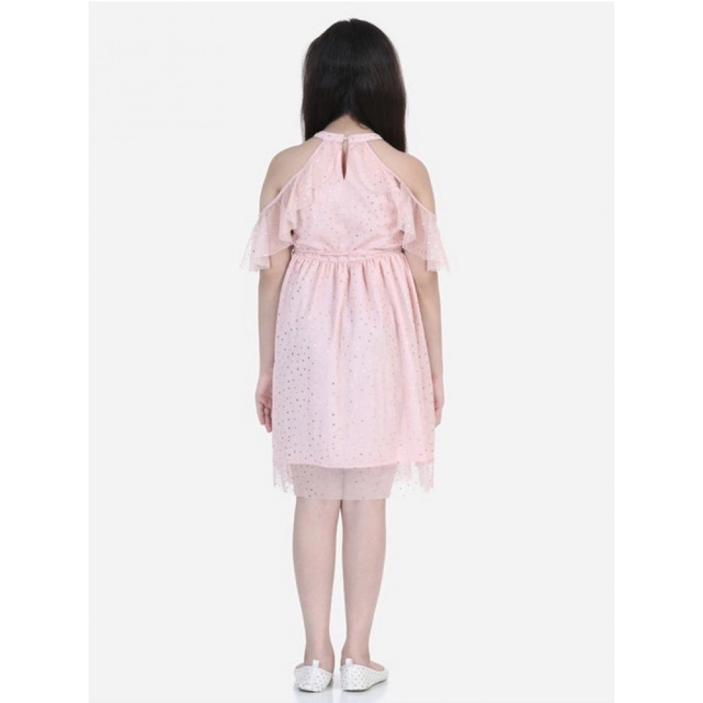 Girl's Net Printed Sleeveless Dress (Blush Pink) Girl's Net Printed Sleeveless Dress (Blush Pink)