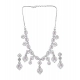 Women's Brass Silver Plated Necklace set (Pink) Women's Brass Silver Plated Necklace set (Pink)