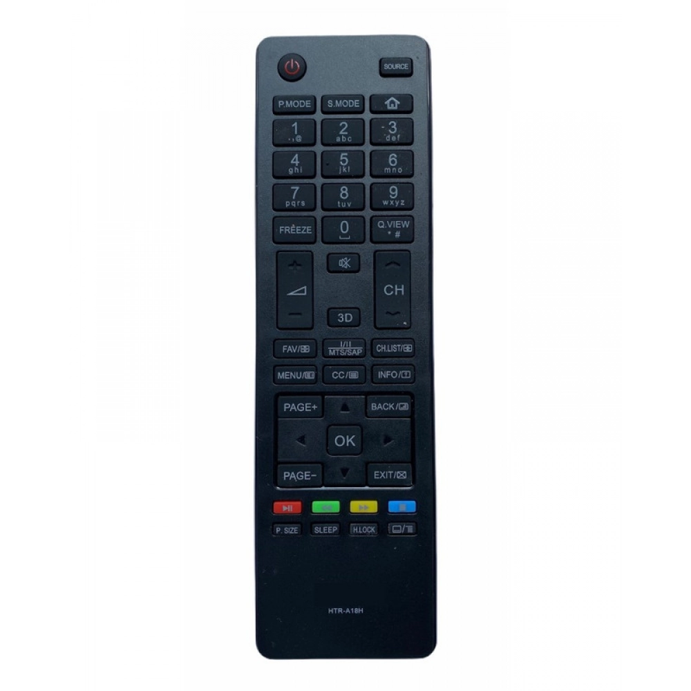 Ecomoye LCD/LED Remote No. 18H, Compatible/Replacement for Haier LCD/LED TV Remote Control, Black (Exactly Same Remote will Only Work)