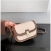 Women's PU Leather Zipper Sling Bag (Beige)