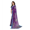 Women's Georgette Printed Saree With Unstitched Blouse 5.5Mtr (Purple) Women's Georgette Printed Saree With Unstitched Blouse 5.5Mtr (Purple)