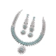 Women's Brass Silver Plated Necklace set (Turquoise) Women's Brass Silver Plated Necklace set (Turquoise)