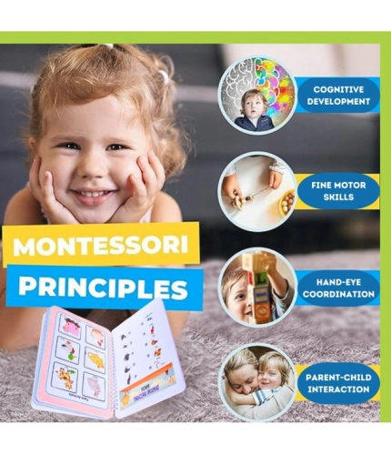 Montessori Busy Book Benefits– Complete Early Learning Activity Book (2–4 Years, Multicolor)