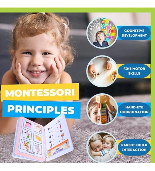 Montessori Busy Book Benefits– Complete Early Learning Activity Book (2–4 Years, Multicolor)