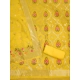 Women's Banarasi Silk Printed Unstitched Salwar Suit Material With Dupatta (Yellow, 3Mtrs)