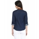Women's Denim Cotton based Solid Long Sleeves Shirt (Blue) Women's Denim Cotton based Solid Long Sleeves Shirt (Blue)