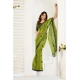 Women's Linen Cotton Printed Ready To Wear Saree With Unstitched Blouse 5.5 Mtr (Green)