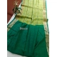 Women's Raw Silk Ikkat Saree With Unstitched Blouse 5.5Mtr (Green)
