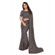 Women's Georgette Printed Saree With Unstitched Blouse 5.5Mtr (Black) Women's Georgette Printed Saree With Unstitched Blouse 5.5Mtr (Black)