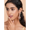 Women's Brass Silver Plated Drop Earrings (Turquoise)
