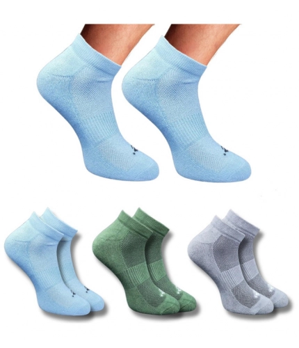 3_Pair Set Unisex Casual Cotton Printed Low Cut Socks (Multicolor)