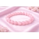 Natural Crystal 8mm Rose Quartz Bracelet  (Light Pink)