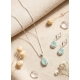 Women's Brass Silver Plated Pendant Set (Turquoise) Women's Brass Silver Plated Pendant Set (Turquoise)