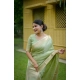 Women's Faux_Banarasi Lining Pattern Saree With Unstitched Blouse 5.5Mtr (Light_Green) Women's Faux_Banarasi Lining Pattern Saree With Unstitched Blouse 5.5Mtr (Light_Green)