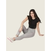 Dropship Women's Polyester Solid Ankle length High Waisted Tights (Grey)