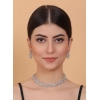 Women's Brass Silver Plated Necklace set (Multicolor)
