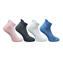 4_Pair Set Unisex Casual Cotton Printed Ankle Length Socks (Multicolor)