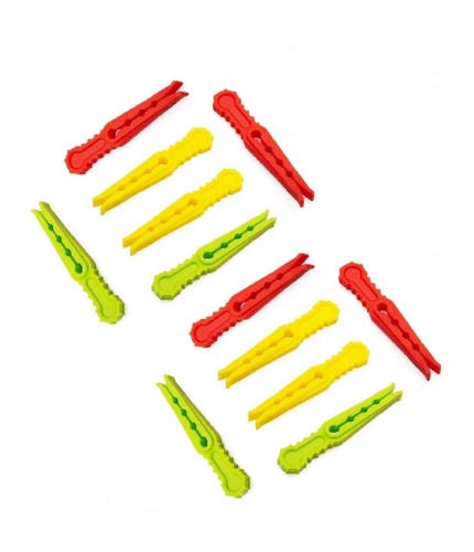 Pack of 4_Cloth Hanger Clips 36Pcs set – Multi-Purpose Clothes Pegs (Color: Assorted )