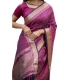 Women's Faux_Banarasi Lining Pattern Saree With Unstitched Blouse 5.5Mtr (Magenta) Women's Faux_Banarasi Lining Pattern Saree With Unstitched Blouse 5.5Mtr (Magenta)