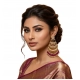 Women's Zinc Alloy Gold Plated Chandbali Earrings (Multicolor)