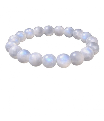 Natural Crystal 8mm Moonstone Bracelet (White)