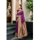 Women's Silk Blend Paithani Weaving Saree With Unstitched Blouse 5.5Mtr (Purple) Women's Silk Blend Paithani Weaving Saree With Unstitched Blouse 5.5Mtr (Purple)