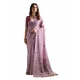 Women's Blended_Cotton Floral Saree With Unstitched Blouse 5.5Mtr (Lavender)