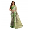 Women's Faux Linen Printed Ready to wear Saree With Unstitched Blouse 5.5Mtr (Light_Green) Women's Faux Linen Printed Ready to wear Saree With Unstitched Blouse 5.5Mtr (Light_Green)