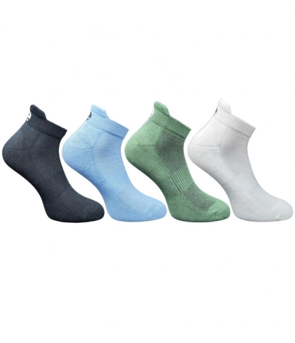 4_Pair Set Unisex Casual Cotton Printed Ankle Length Socks (Multicolor)