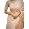 Women's Faux_Banarasi Lining Pattern Saree With Unstitched Blouse 5.5Mtr (Peach) Women's Faux_Banarasi Lining Pattern Saree With Unstitched Blouse 5.5Mtr (Peach)