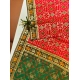 Women's Patola Silk Meena And Zari Woven Saree With Unstitched Blouse 5.5Mtr (Red)
