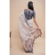 Women's Polyester Printed Saree With Unstitched Blouse 5.5 Mtr (Off-White)
