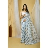 Women's Georgette Printed Saree With Unstitched Blouse 5.5Mtr (White) Women's Georgette Printed Saree With Unstitched Blouse 5.5Mtr (White)