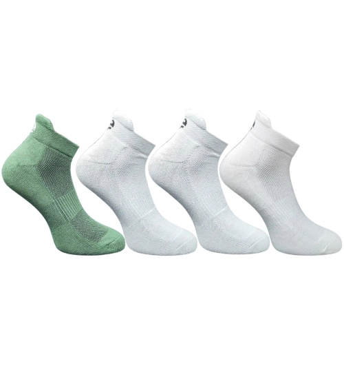 4_Pair Set Unisex Casual Cotton Printed Ankle Length Socks (Multicolor)