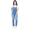 Girl's Denim Solid Buttoned Dungaree (Blue) Girl's Denim Solid Buttoned Dungaree (Blue)