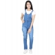 Girl's Denim Solid Buttoned Dungaree (Blue) Girl's Denim Solid Buttoned Dungaree (Blue)